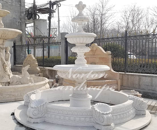 white marble fountain