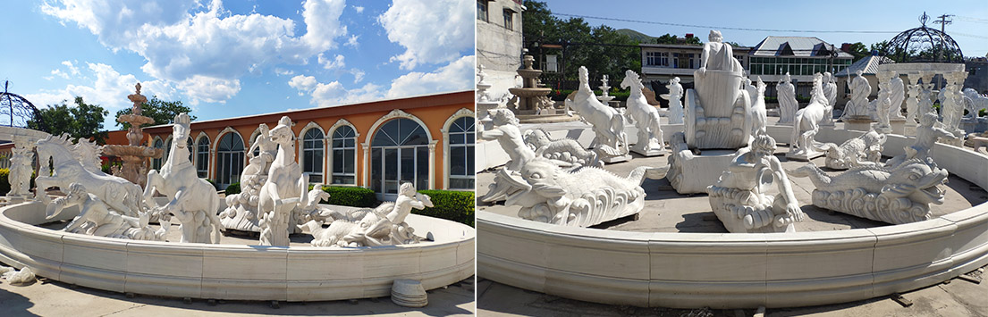 Large European style fountain with statues