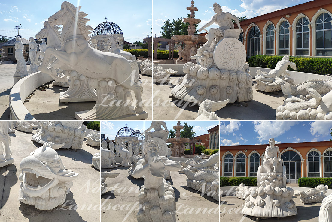 Large European style fountain with statues