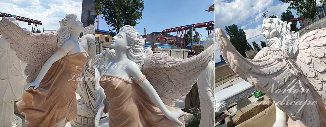 Marble angel sculpture