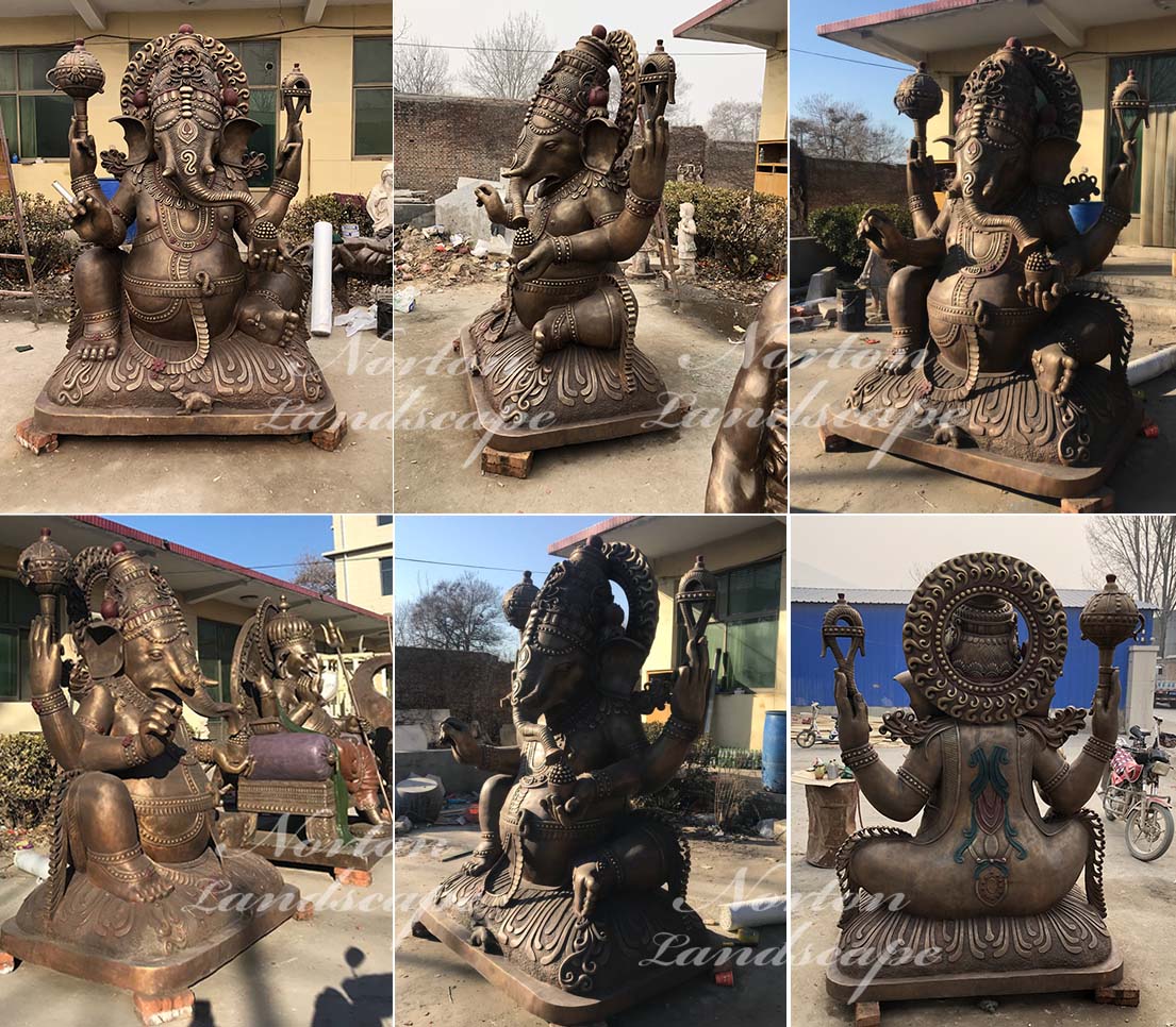 Hand-carved Ganesha sculpture