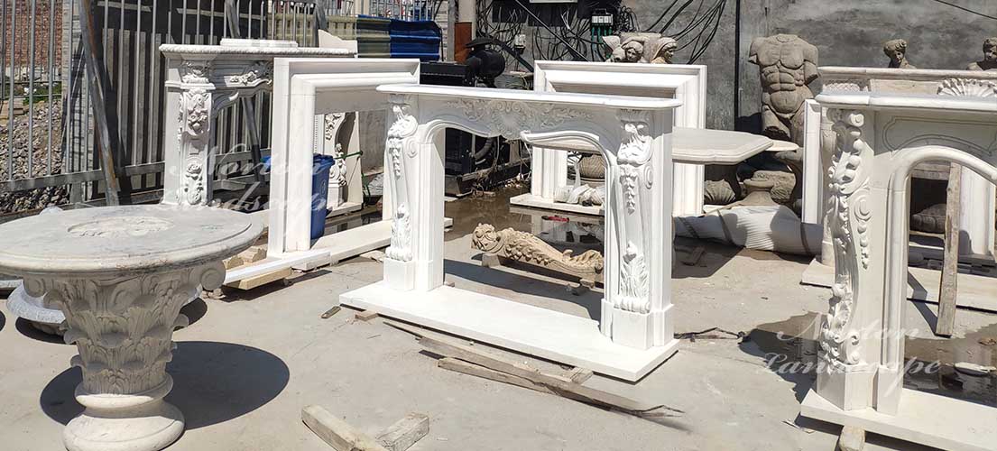 Antique marble fireplace