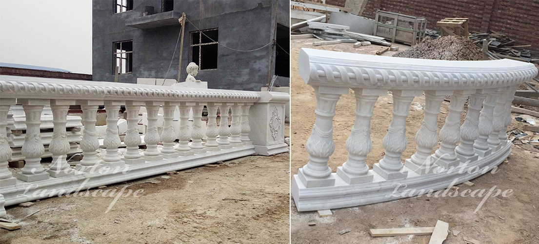 Marble carved handrail