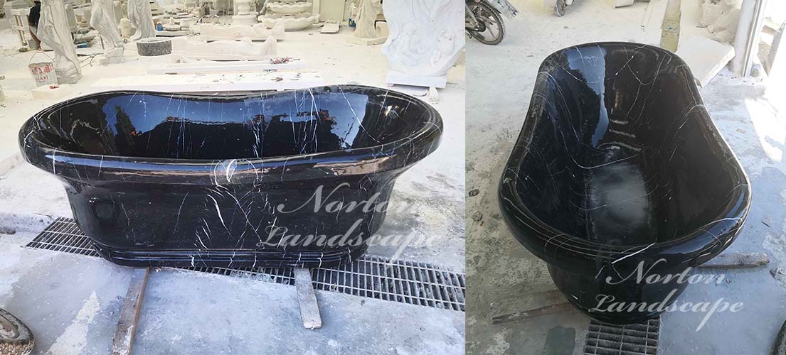 black marble bathtub