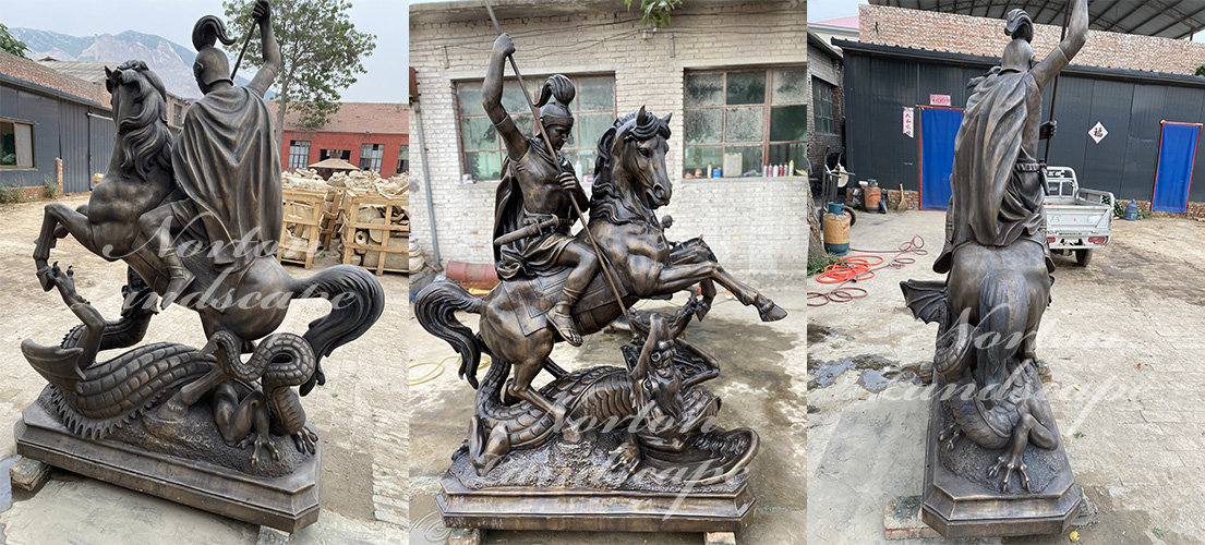 St George and the Dragon Bronze Statues