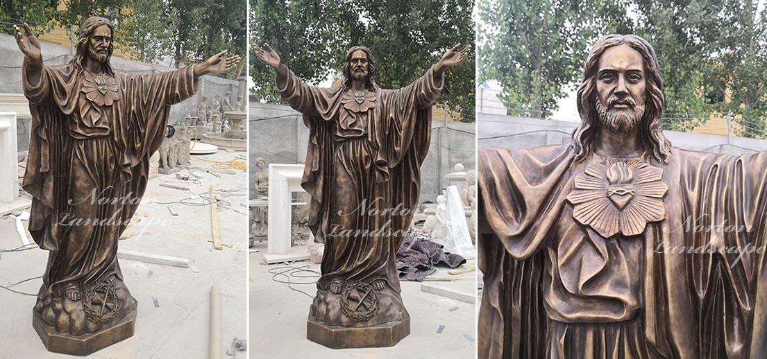 Bronze Jesus statue