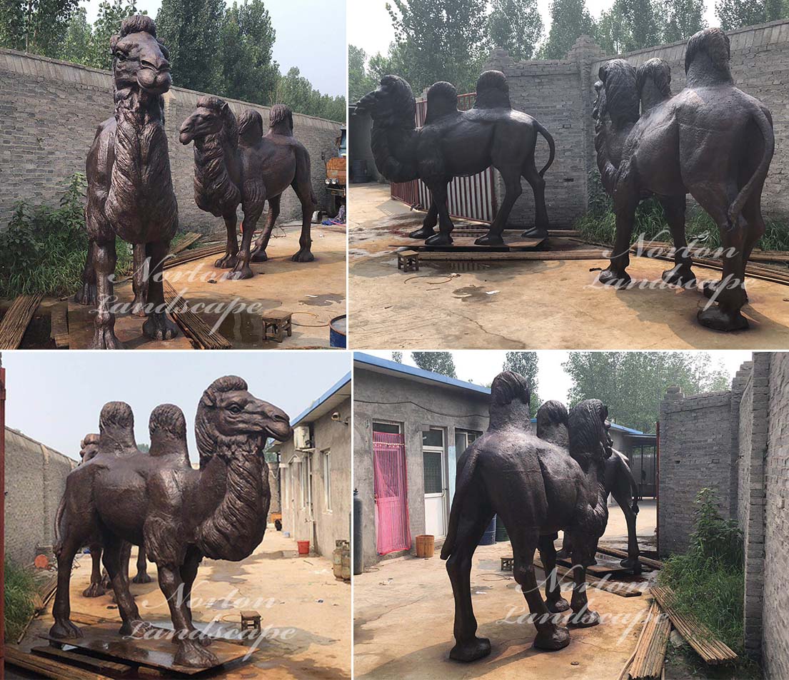 bronze camel sculpture