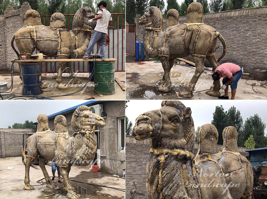 bronze camel sculpture