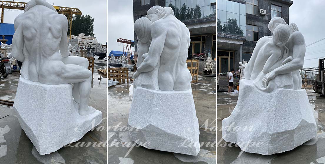 The kiss marble sculpture