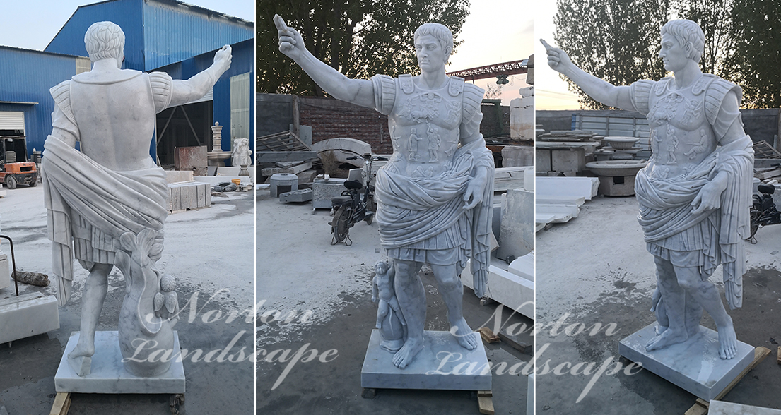 marble Roman figure Augustus statue