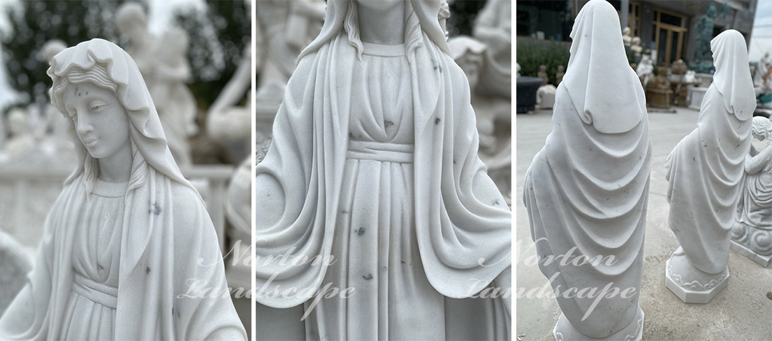 marble virgin mary sculpture