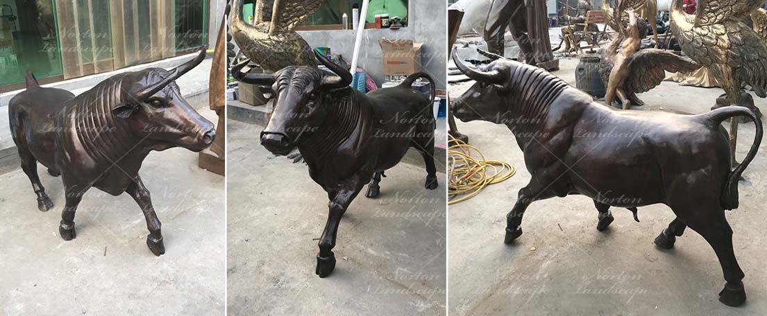 Bronze bull statue