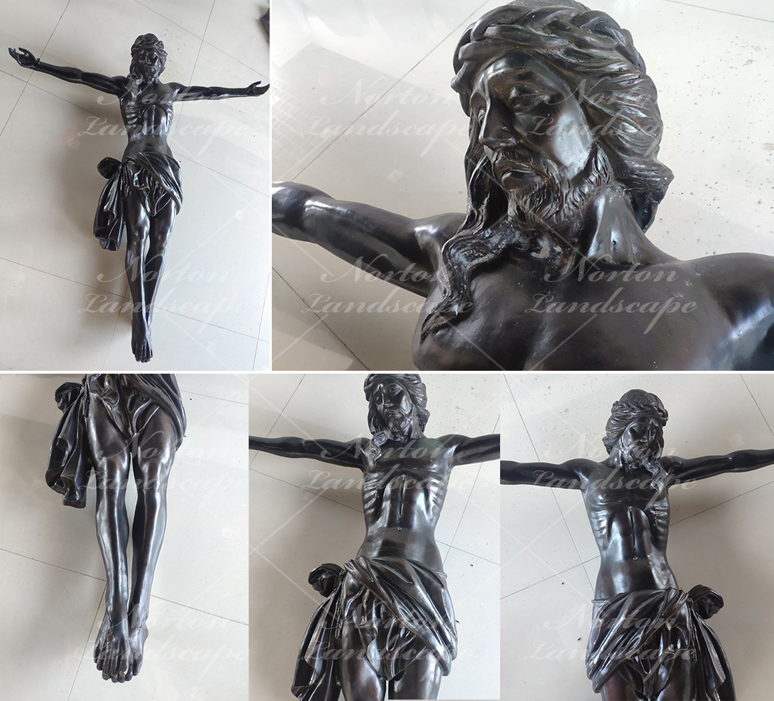 Black marble jesus statue