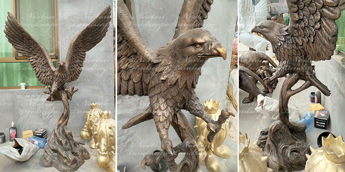 bronze eagle sculpture