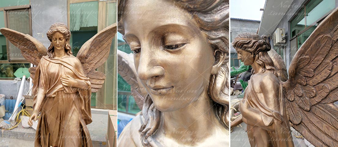 Life size bronze angel statues