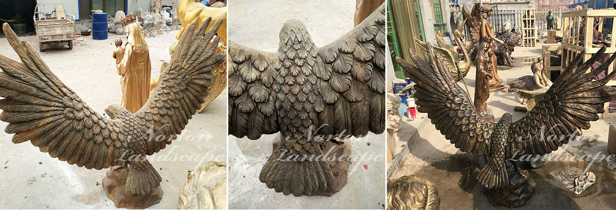 Bronze eagle statue