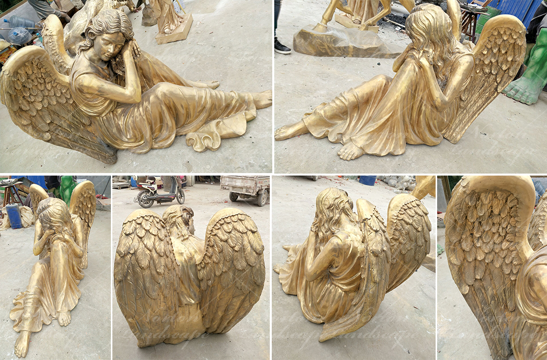 Bronze angel statues