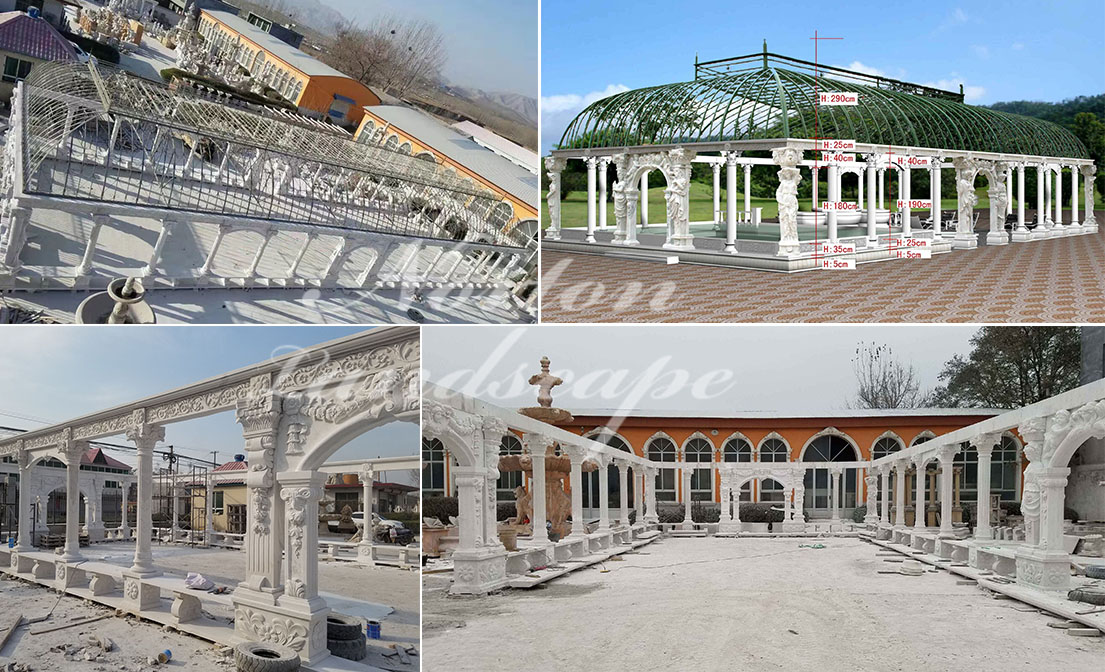 Large outdoor marble gazebos