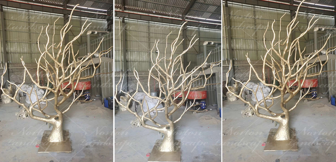 Brass tree sculpture