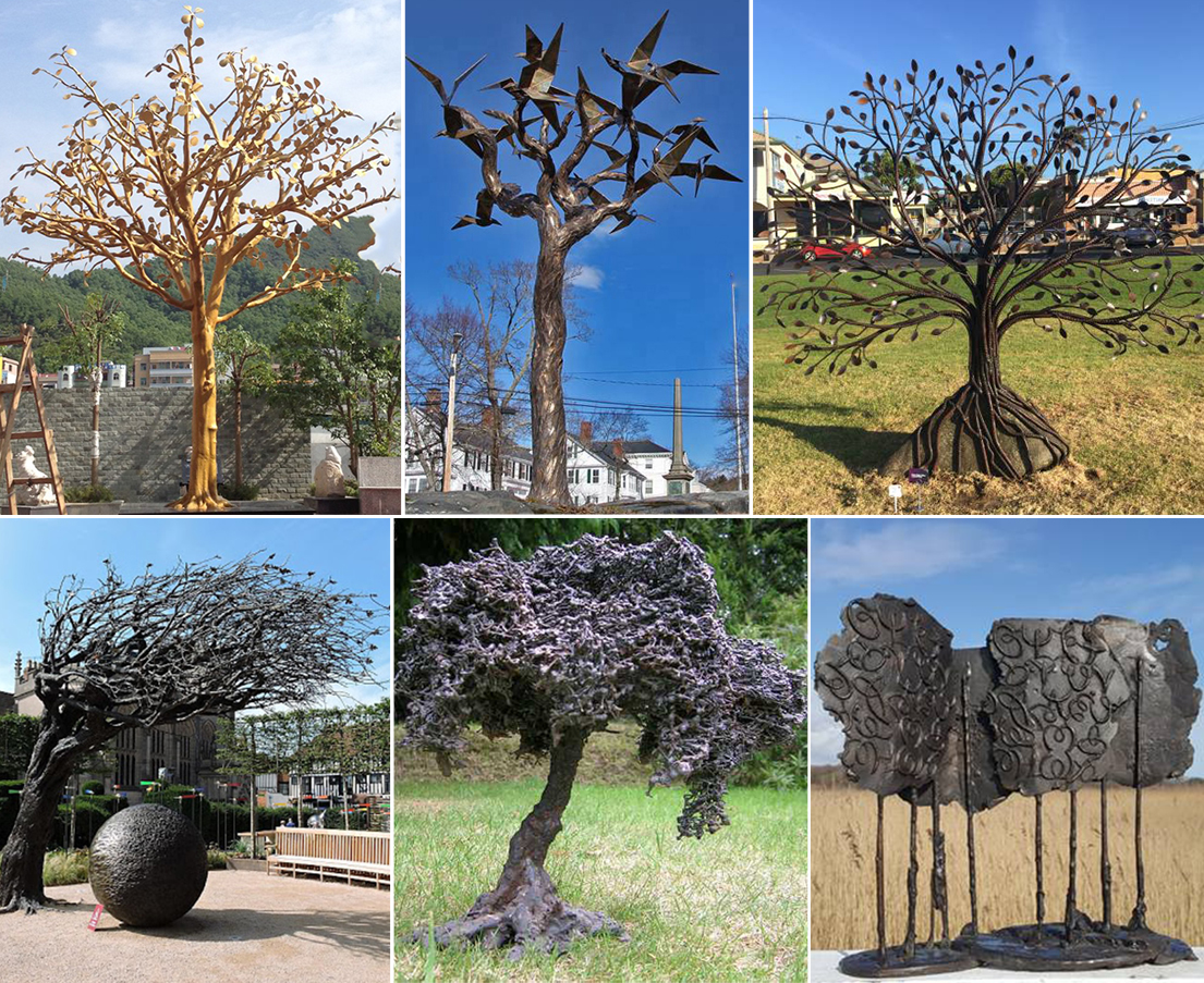 Brass tree sculpture
