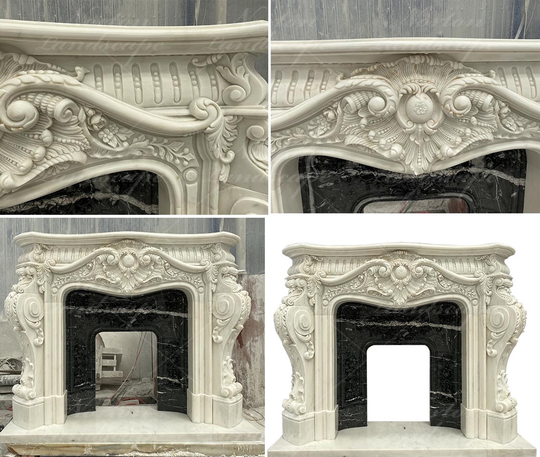 Luxury European style fireplace surround