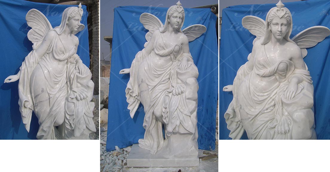 Marble fairy statue