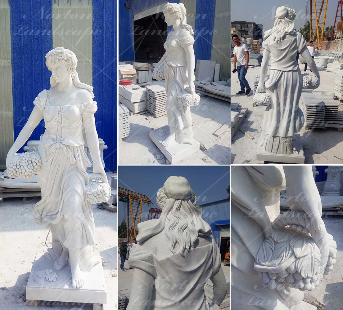White marble woman statue