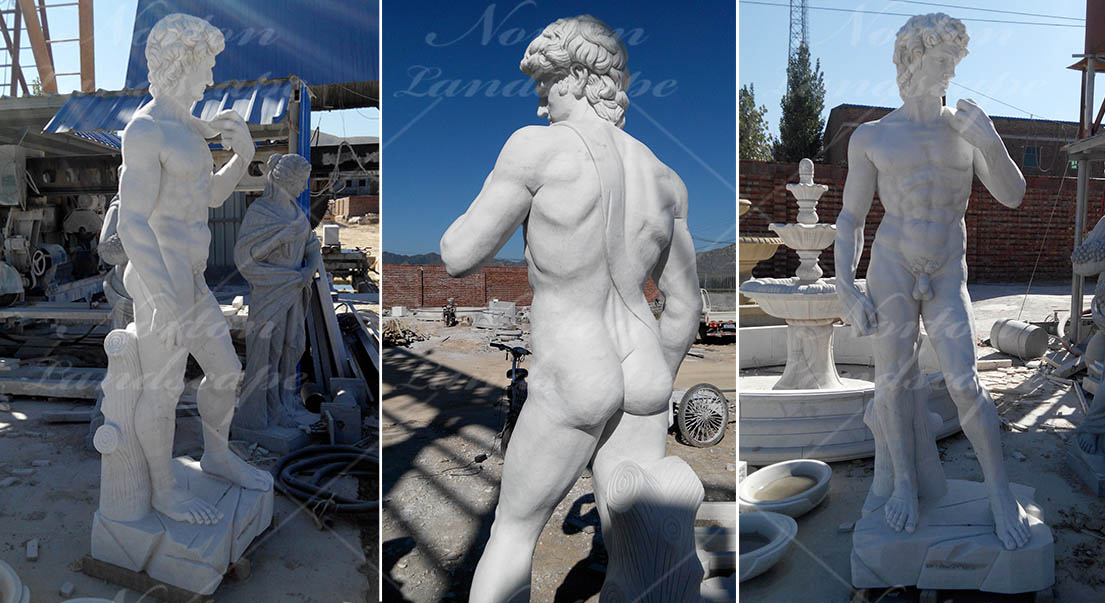 Marble david sculpture statue naked