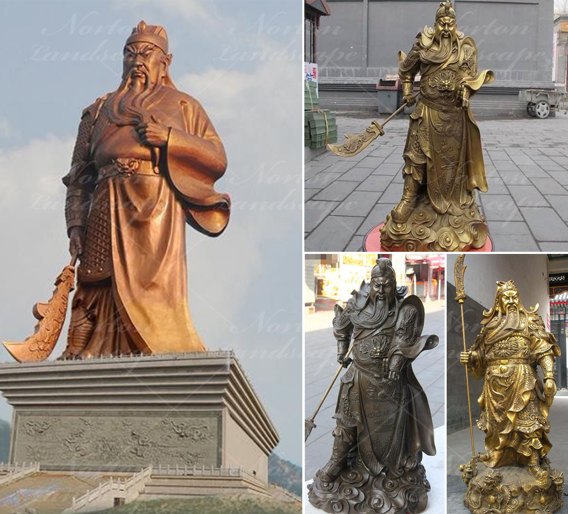 Bronze guan gong statue