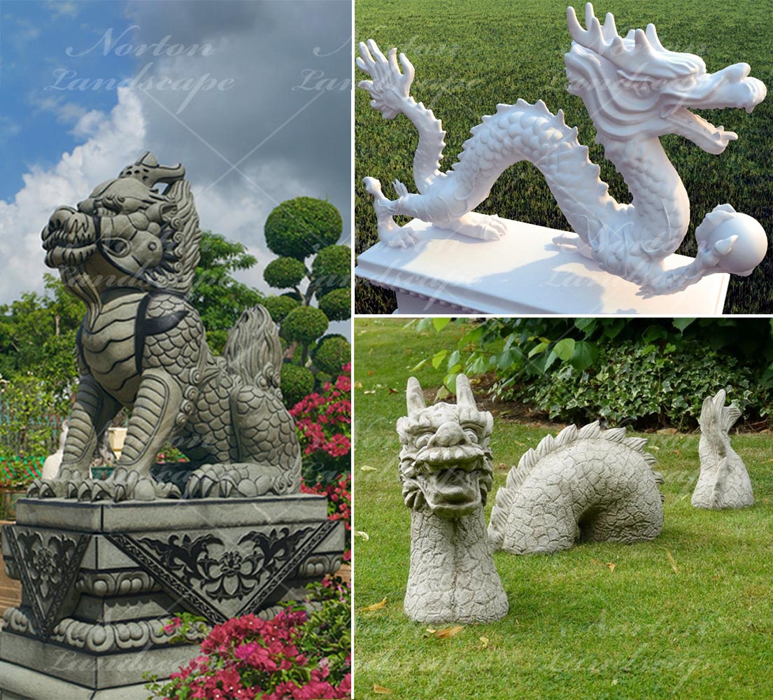 White marble chinese dragon statue