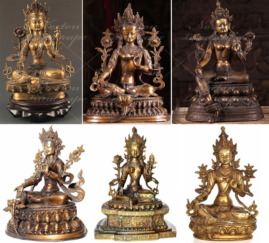 green tara brass statue