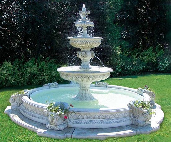 white marble fountain