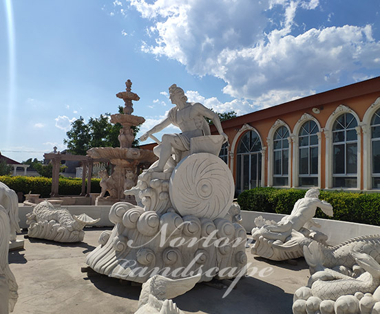 Large European style fountain with statues