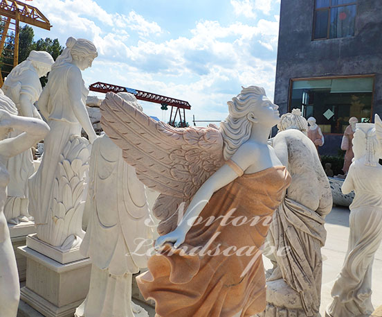 Marble angel sculpture