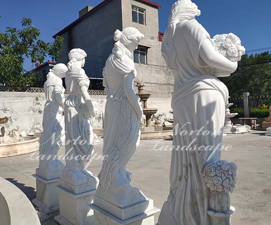 Marble four seasons goddess statues