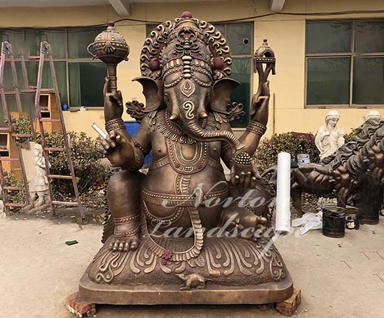 Hand-carved Ganesha sculpture