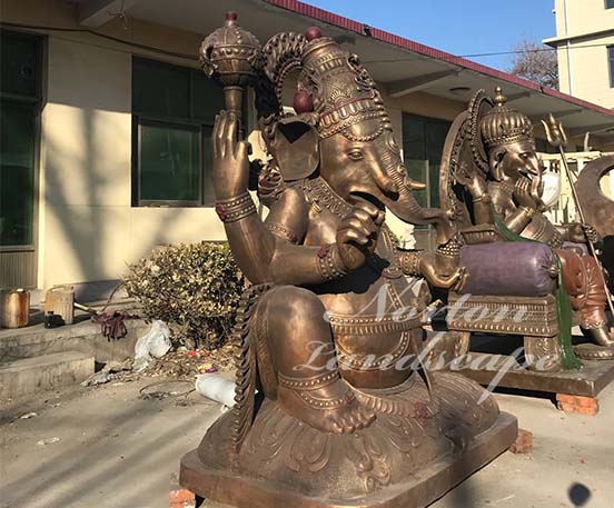 Hand-carved Ganesha sculpture
