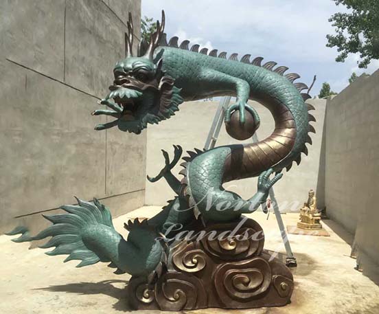 Bronze dragon sculpture