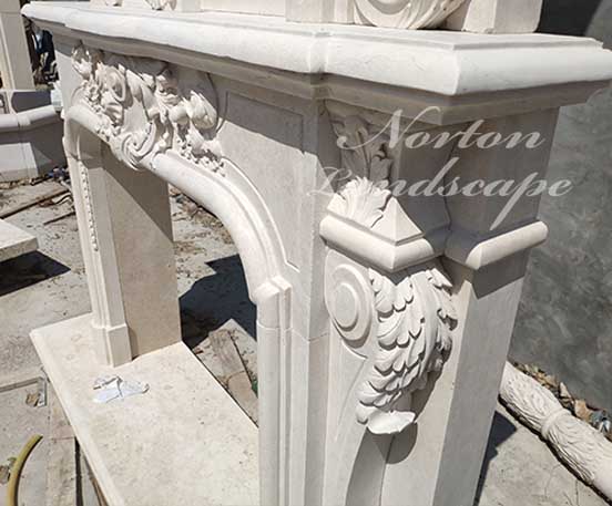 Marble double fireplace