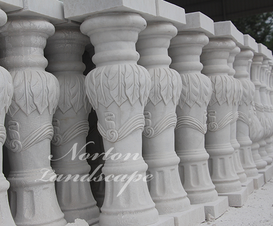 Marble carved handrail