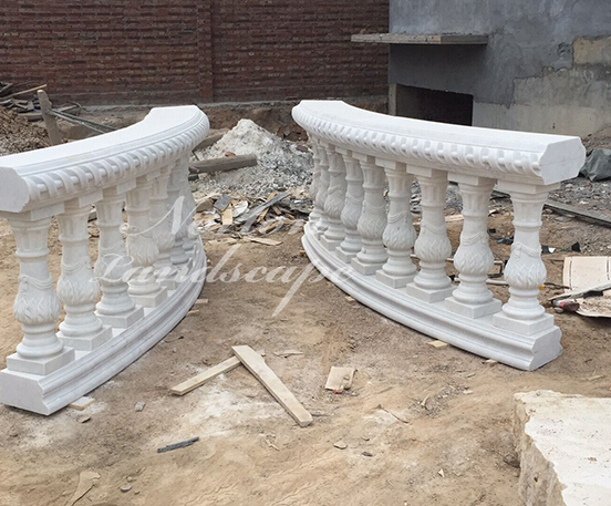 Marble carved handrail