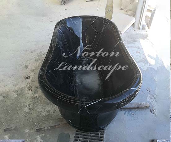 black marble bathtub