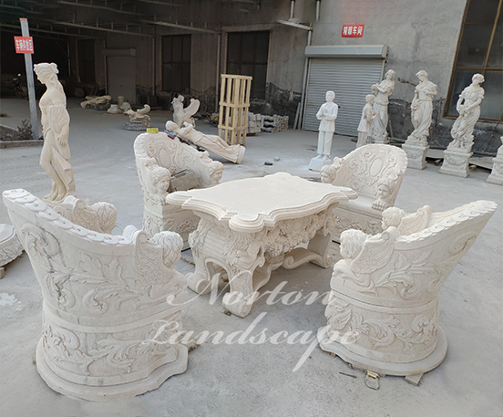 Luxury marble table and chair