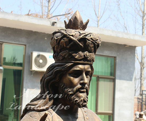 Bronze church figure sculpture