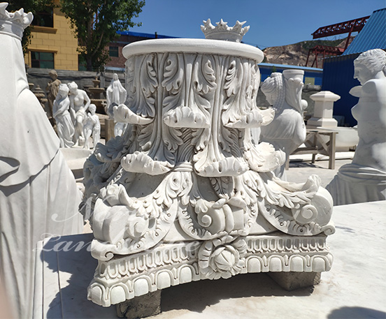 hand carved marble capital
