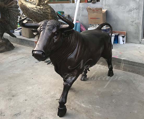 Bronze bull statue