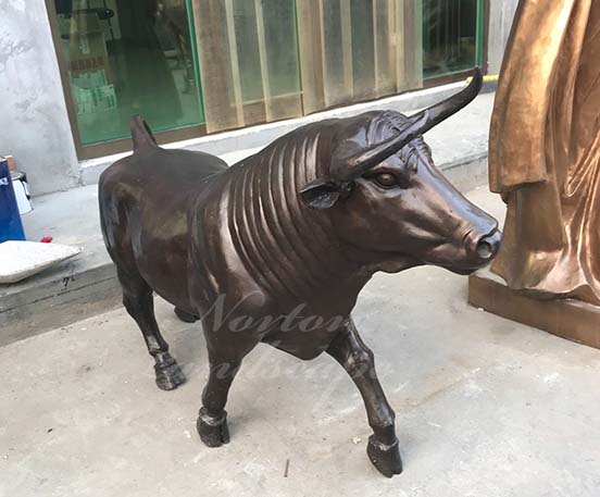 Bronze bull statue