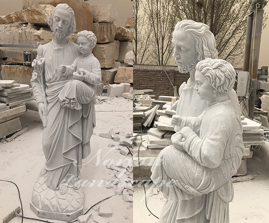 Mabrle jesus and child statue