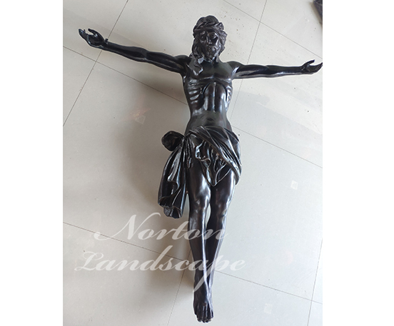 Black marble jesus statue