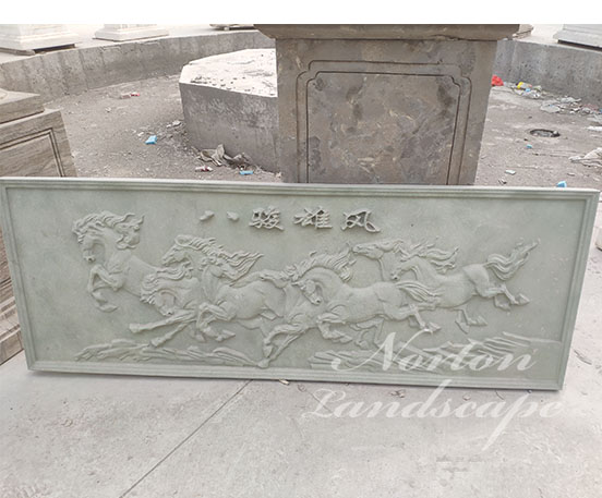 marble relief horse statue